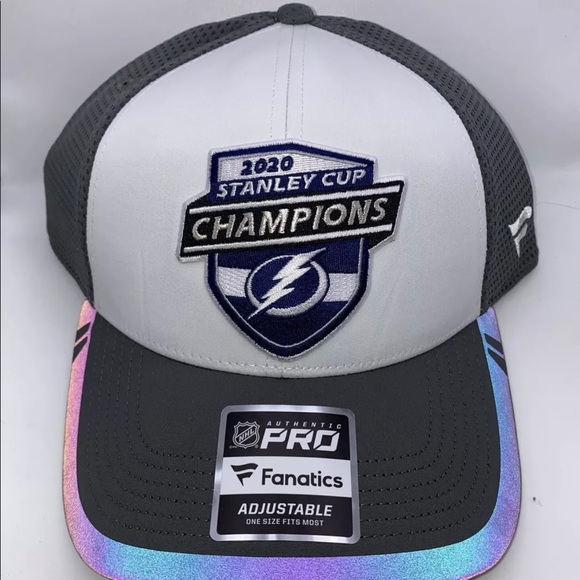 2020 NHL Tampa Bay Lightning Stanley Cup Champions Snap Back Trucker Hat Cap - Picture 1 of 5